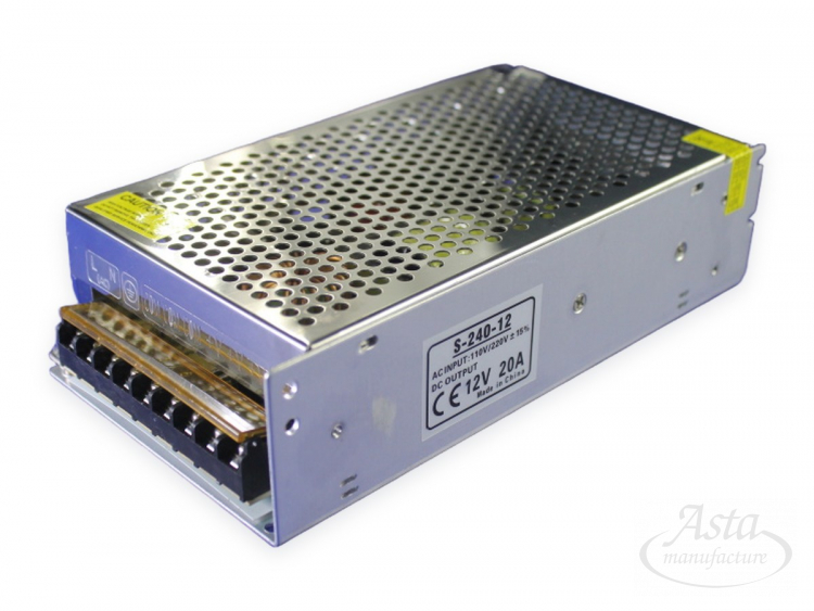 Блок питания для светодиодной ленты 240W, 12V Блок питания для светодиодной ленты 240W, 12V