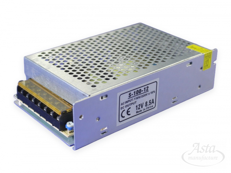 Блок питания для светодиодной ленты 100W, 12V