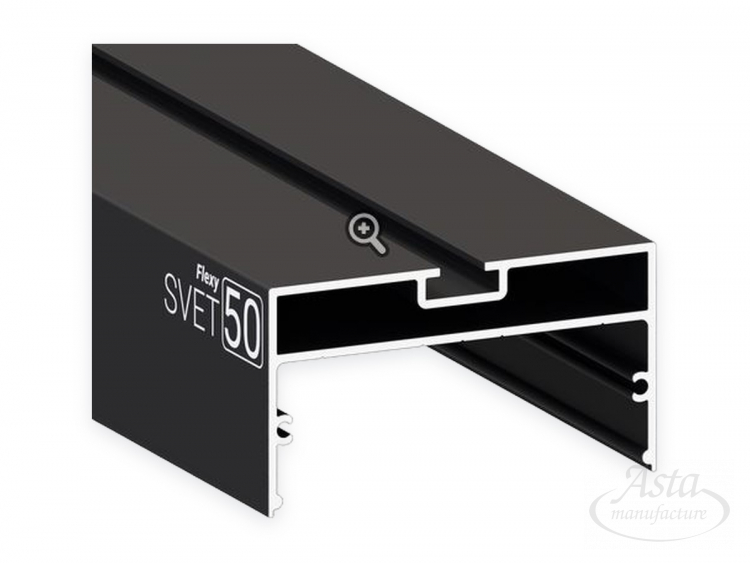 Профиль световой Flexy SVET 50 (ПФ-2682), черный муар (2 м) Профиль световой Flexy SVET 50 (ПФ-2682), черный муар (2 м)