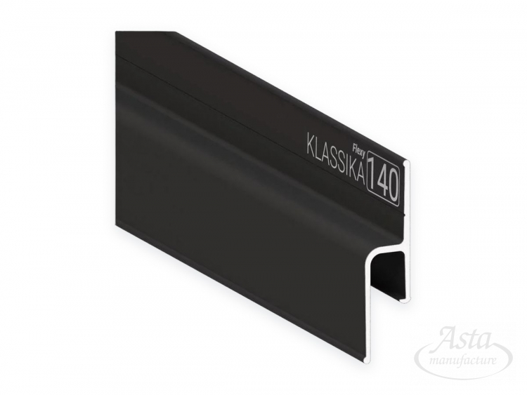 Профиль стеновой Flexy Klassika 140 (ПФ-8241) без вставки, черный мат (2 м) Профиль стеновой Flexy Klassika 140 (ПФ-8241) без вставки, черный мат (2 м)
