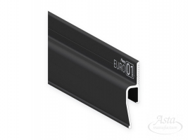 Профиль теневой стеновой Flexy EURO 01 (ПФ-8244) Еврофлекси Мини, черный мат (2 м)